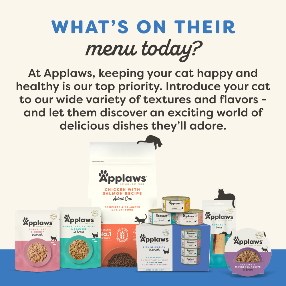 Applaws Natural Tuna Fillet with Shrimp in Broth Can Cat Food