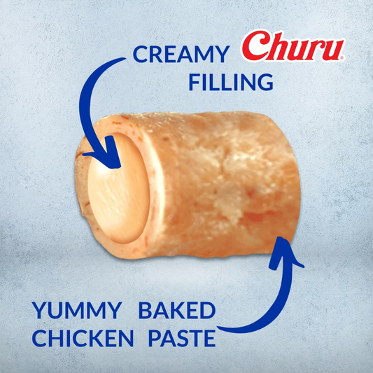 Inaba Churu Fun Bites Chicken Recipe Wraps Soft & Moist Cat Treats (3 packs) - Cat Treats 2