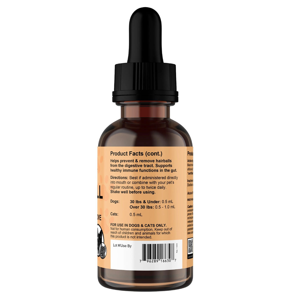Animal Essentials Herbal Tonic Blend Hairball Relief Prevents & Removes Hairballs for Dogs & Cats - Dog Supplements &