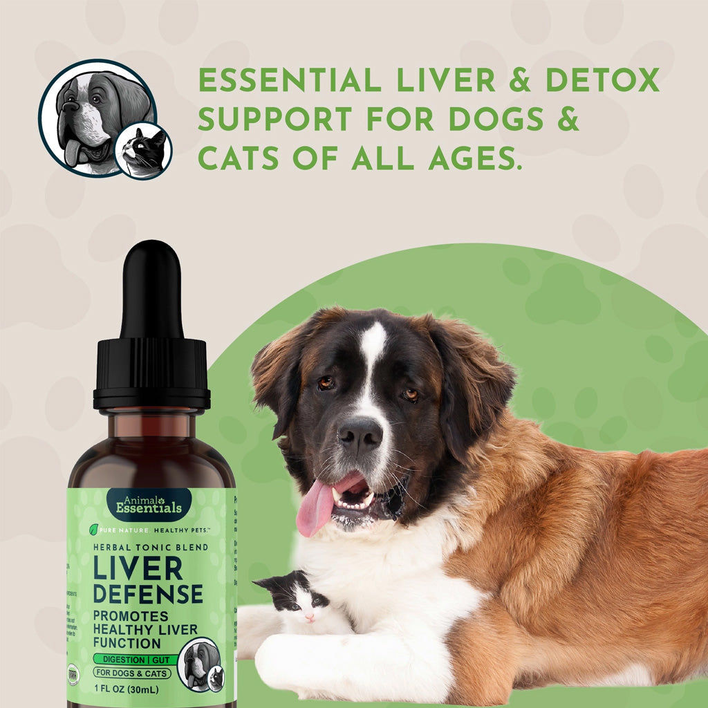 Animal Essentials Herbal Tonic Blend Liver Defense for Dogs & Cats - Dog Supplements & Vitamins 8