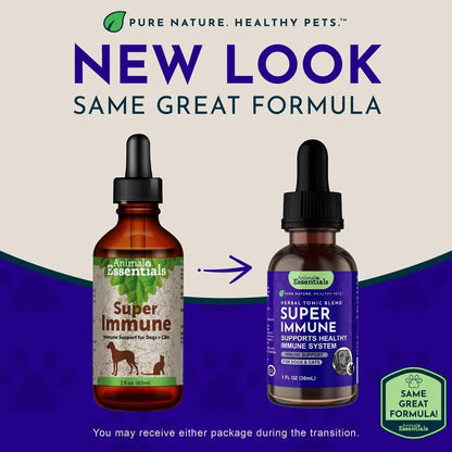 Animal Essentials Herbal Tonic Blend Super Immune Supports Healthy Immune System for Dogs & Cats - Dog Supplements &