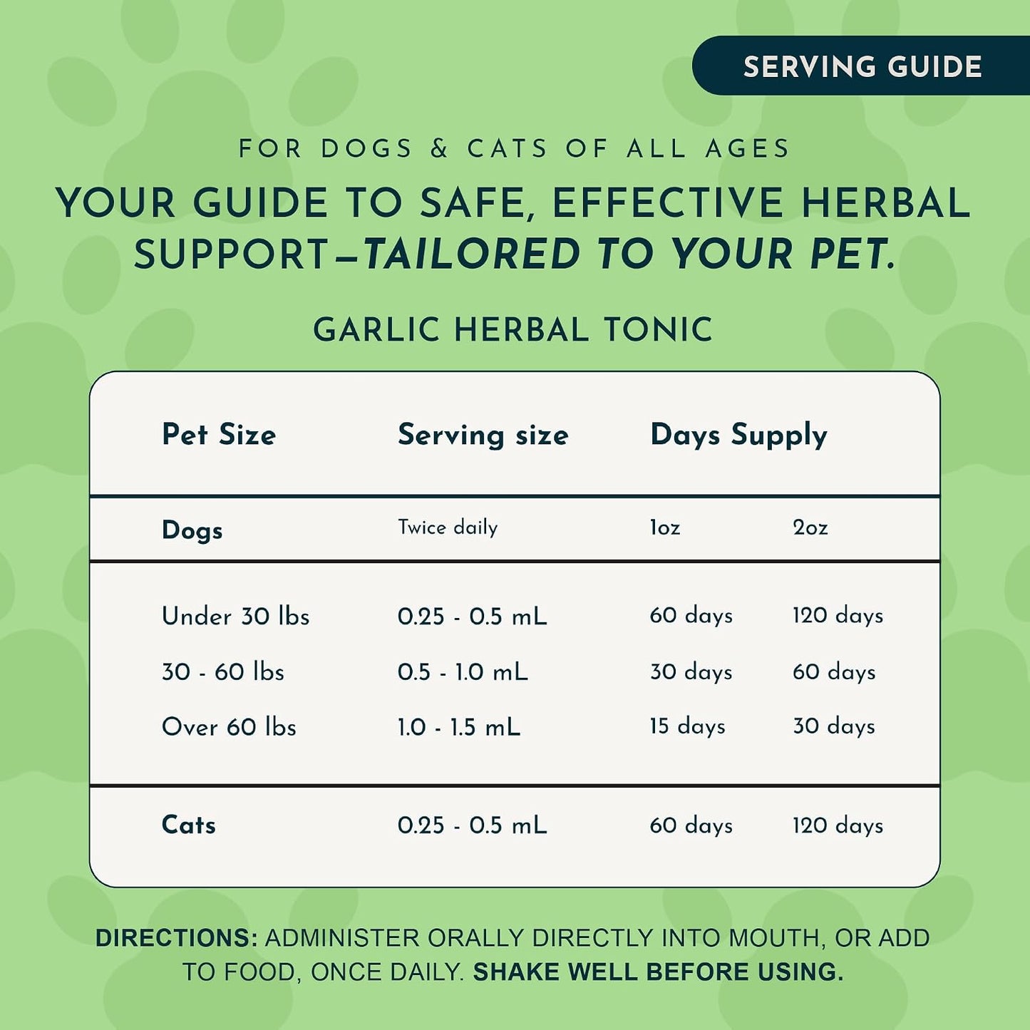 Animal Essentials Herbal Tonic Garlic Antioxidant Protection for Dogs & Cats - Dog Supplements & Vitamins 4