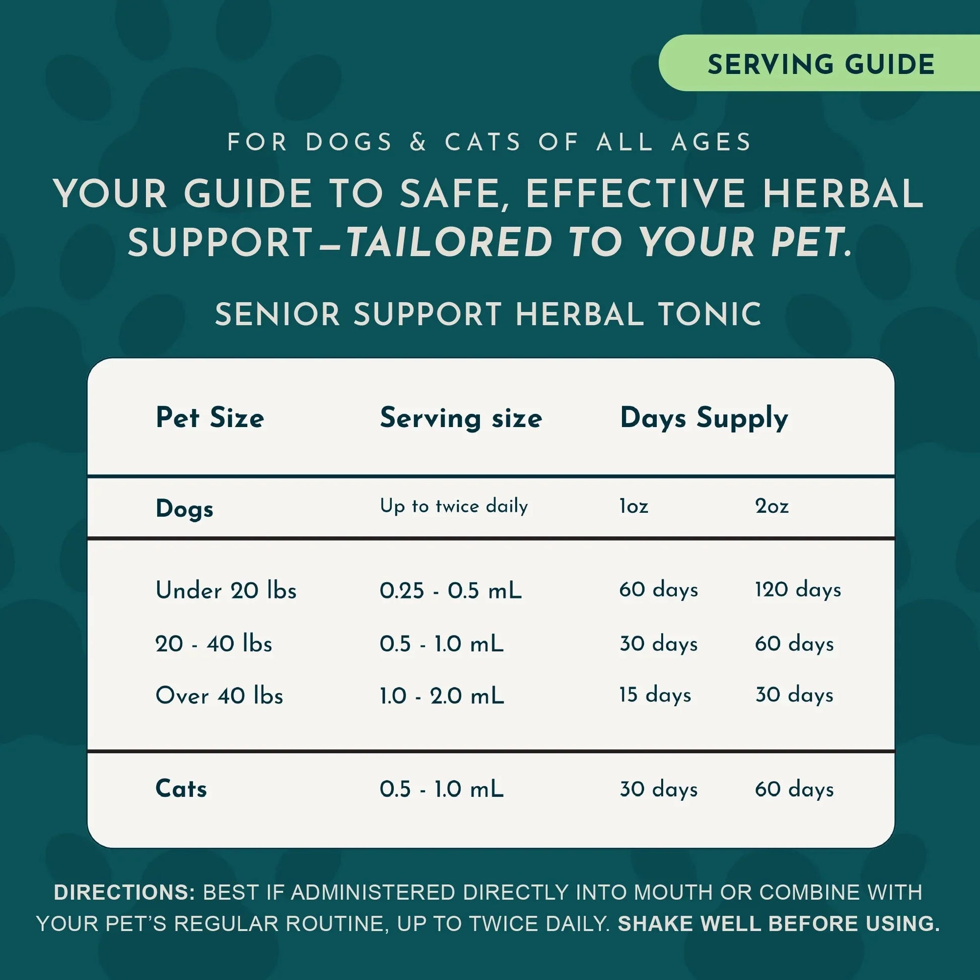 Animal Essentials Senior Support Herbal Tonic to Maintain Optimal Health for Dogs & Cats - Pet Vitamins & Supplements 9
