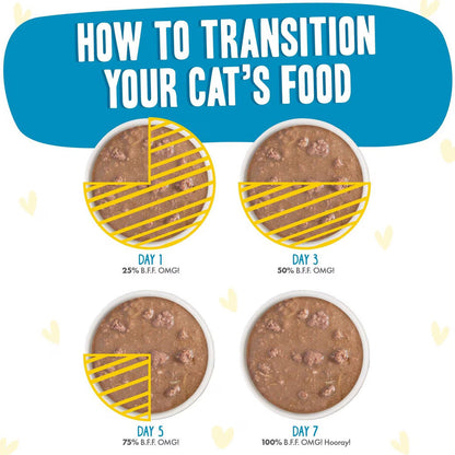 BFF OMG Charge Me Up! Chicken in Gravy Wet Cat Food 2.8-oz pouch 12 count - Cat Food 8