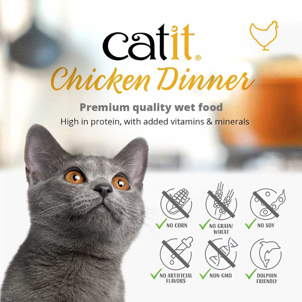 Catit Chicken Dinner with Tuna & Kale Wet Cat Food (2.8 oz) - Cat Food 4