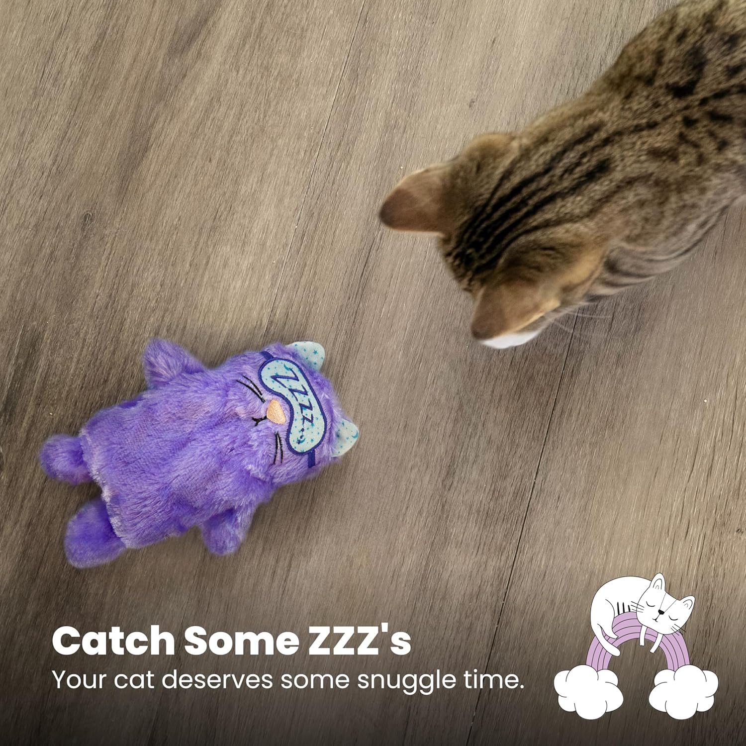 Catstages Purr Pillow Plush Cat Toy Violet - Cat Toys 6