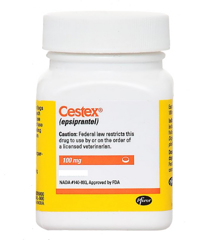 Cestex (epsiprantel) Tablets - 100-mg / 1 tablet - Pet Medicine 4