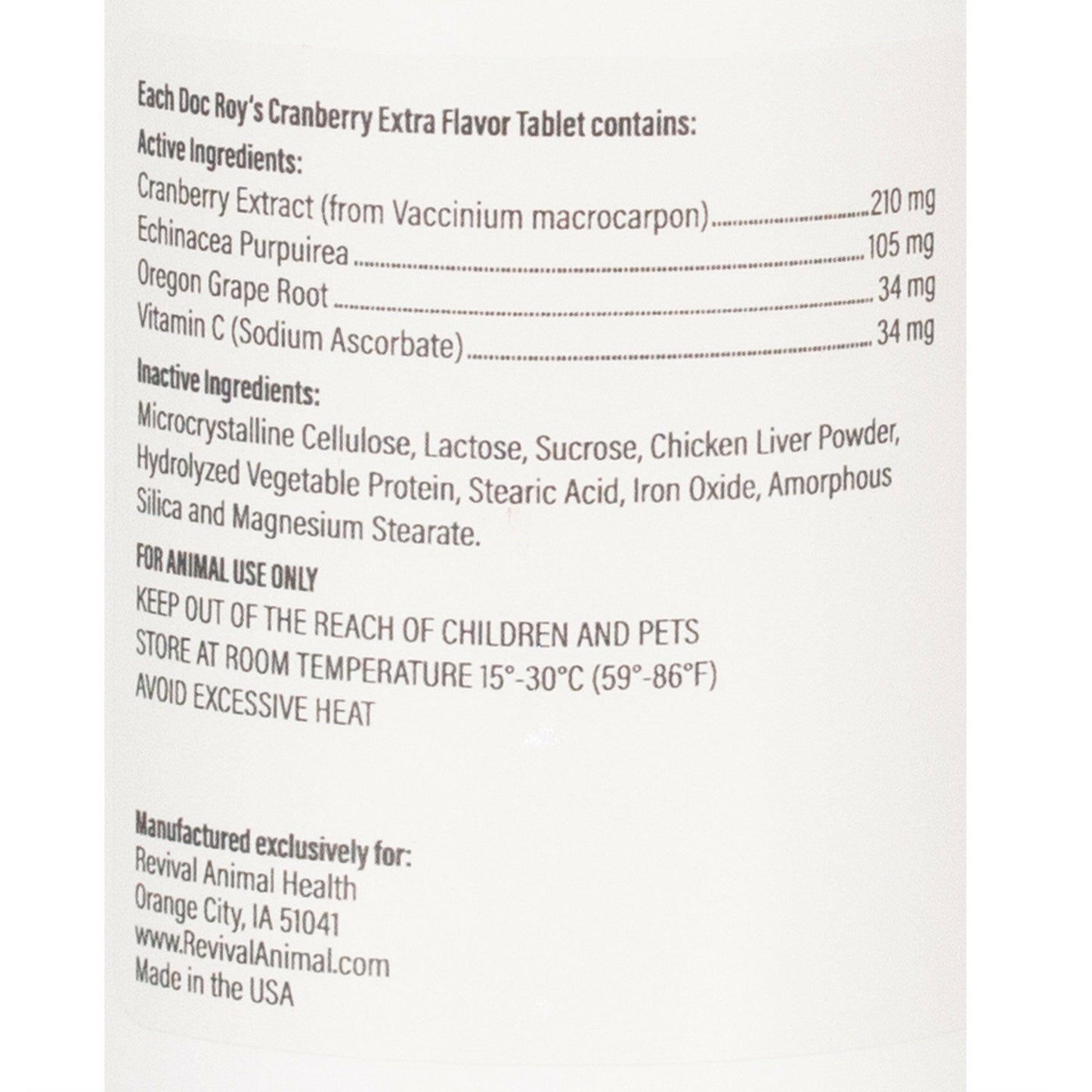 white bottle with Ingredients list on back.