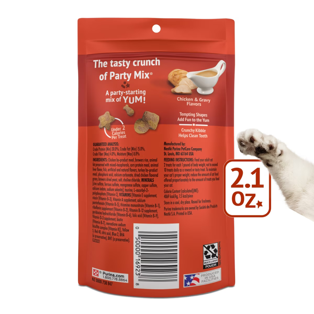 Friskies Party Mix Gravy-Licious Crunch Chicken & Gravy Cat Treats - Cat Treats 7