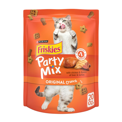Friskies Party Mix Original Crunch Cat Treats - 20 oz - Cat Treats 10