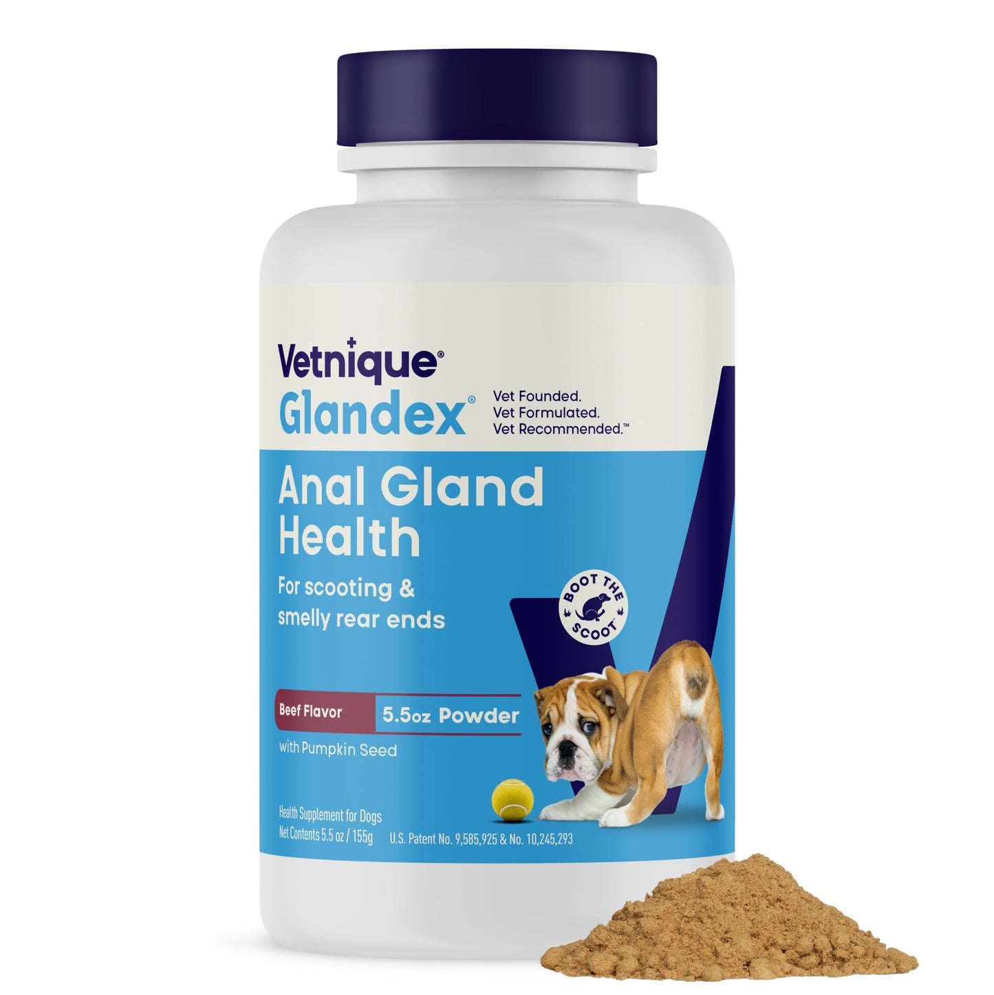 Glandex Anal Gland Support Beef Liver Flavored Powder for Dogs & Cats - 5.5 oz - Dog & Cat Digestive & Probiotics