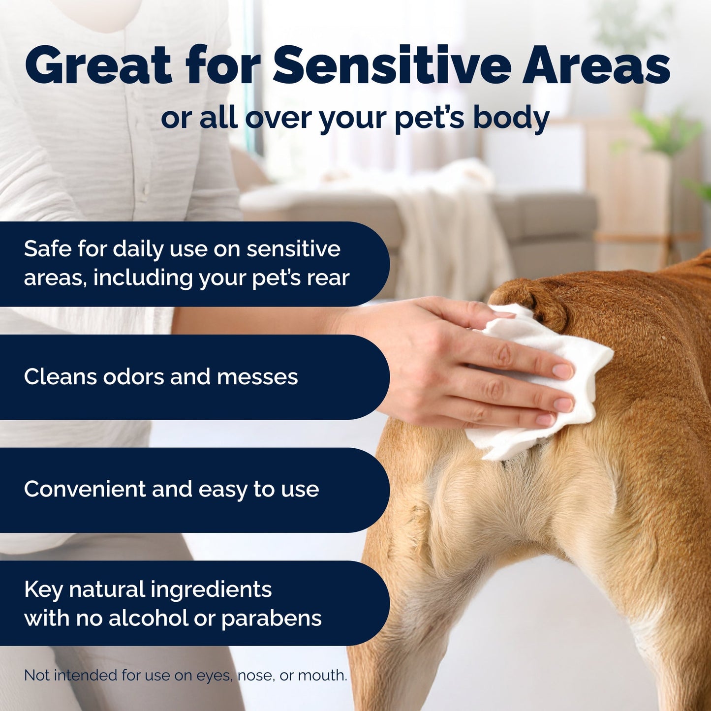 Glandex Anal Rear End Gland Hygienic Pet Wipes for Cats and Dogs - Pet Cleaning Supplies 5