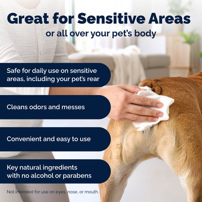 Glandex Anal Rear End Gland Hygienic Pet Wipes for Cats and Dogs - Pet Cleaning Supplies 5