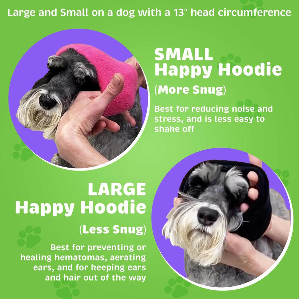 Happy Hoodie Calming Cap For Dogs 2 pack ( 1 large 1 small)