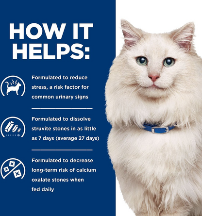 hills urinary c/d is formulated to reduce stress, a risk factor for common urinary signs