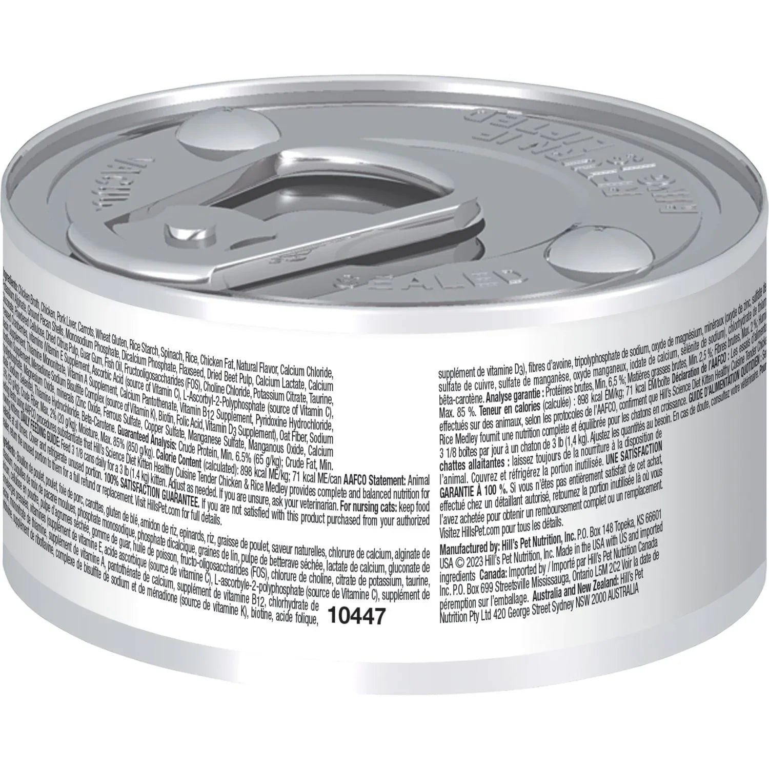Hill's Science Diet Kitten Healthy Cuisine Canned Cat Food, Roasted Chicken & Rice Medley, 2.8 oz, 24 Pack wet cat food