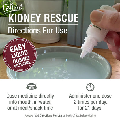 HomeoPet Feline Kidney Rescue 15-ml - Cat Health Care & Wellness 5