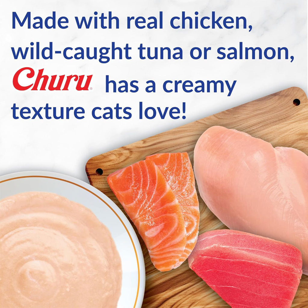 Inaba Churu Seafood Variety Pack Grain-Free Lickable Treat for Cats
