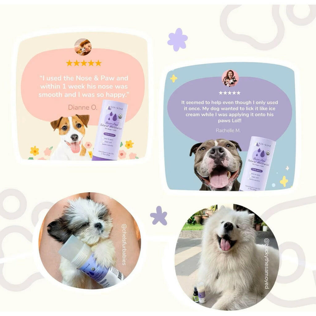 kin+kind Organic Nose & Paw Moisturizer Stick for Dogs & Cats (2.3 oz)