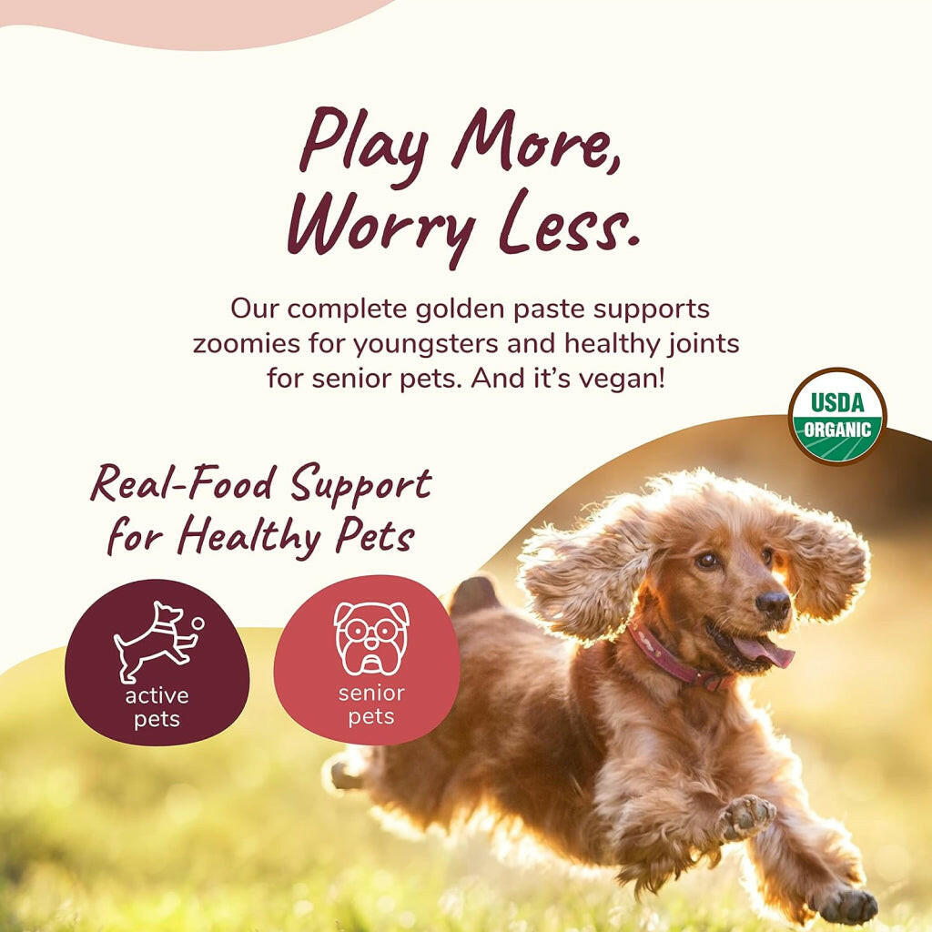 kin+kind Organic Hip & Joint Supplement For Large Dogs & Cats (8 oz)