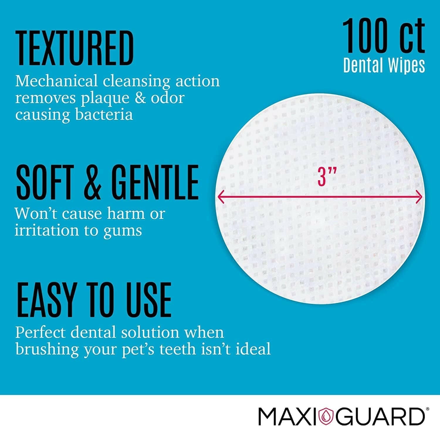 MAXI/GUARD Dental Wipes (100 ct) - Dog Dental Care 3