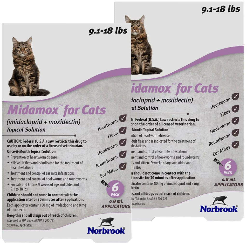 Midamox for Cats, 9.1-18 lbs 12 doses