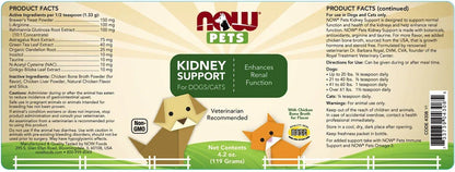 NOW Pets Kidney Support Dog & Cat Supplement 4.2-oz - Dog Kidney & Bladder Supplements 2