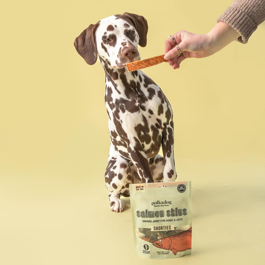 Polkadog Salmon Skins Shorties Smoked Salmon Jerky (3 oz) - Dog Treats 8