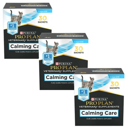 Purina Pro Plan Veterinary Supplements Calming Care for Cats - pack of 3 - 30 sachets each