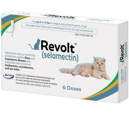 Revolt Topical Solution for Cats 5.1-15 lbs 6 doses