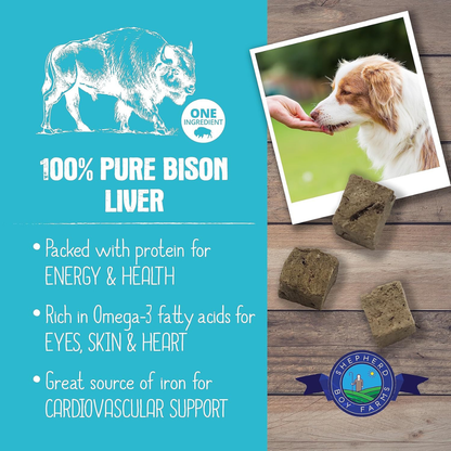 Shepherd Boy Farms Freeze Dried Bison Liver Treats for Dogs & Cats - Dog & Cat Treats 7