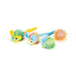Spot Stringy Mice & Ball Cat Toy with Catnip, Assorted 2", 4-pack