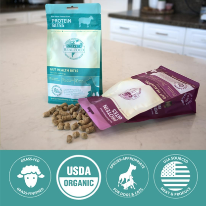 Steve’s Real Food Lamb Protein Bites Gut Boosting Bites for Cats & Dogs (4 oz) - Cat Food 4