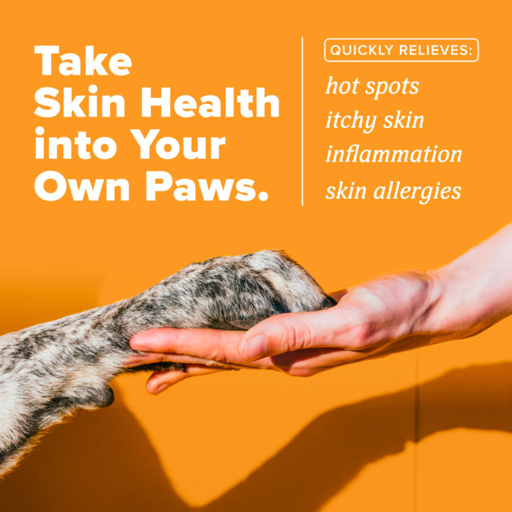 TropiClean HomeVet Skin Medicated Itch & Allergy Spray for Pets - Quickly relieves from hot spots, itchy skin, inflammation, skin allergies