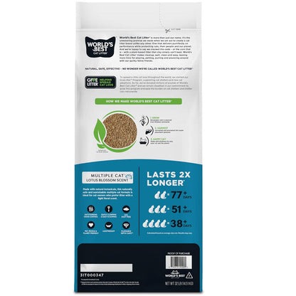 World’s Best Cat Litter Multiple Cat Lotus Blossom Scent 28 lbs - Cat Litter & Waste Disposal 3